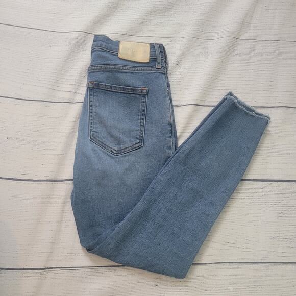 Everlane Size 30 The High Rise Skinny Light Wash Jeans Denim Sustainable Casual - Picture 3 of 8